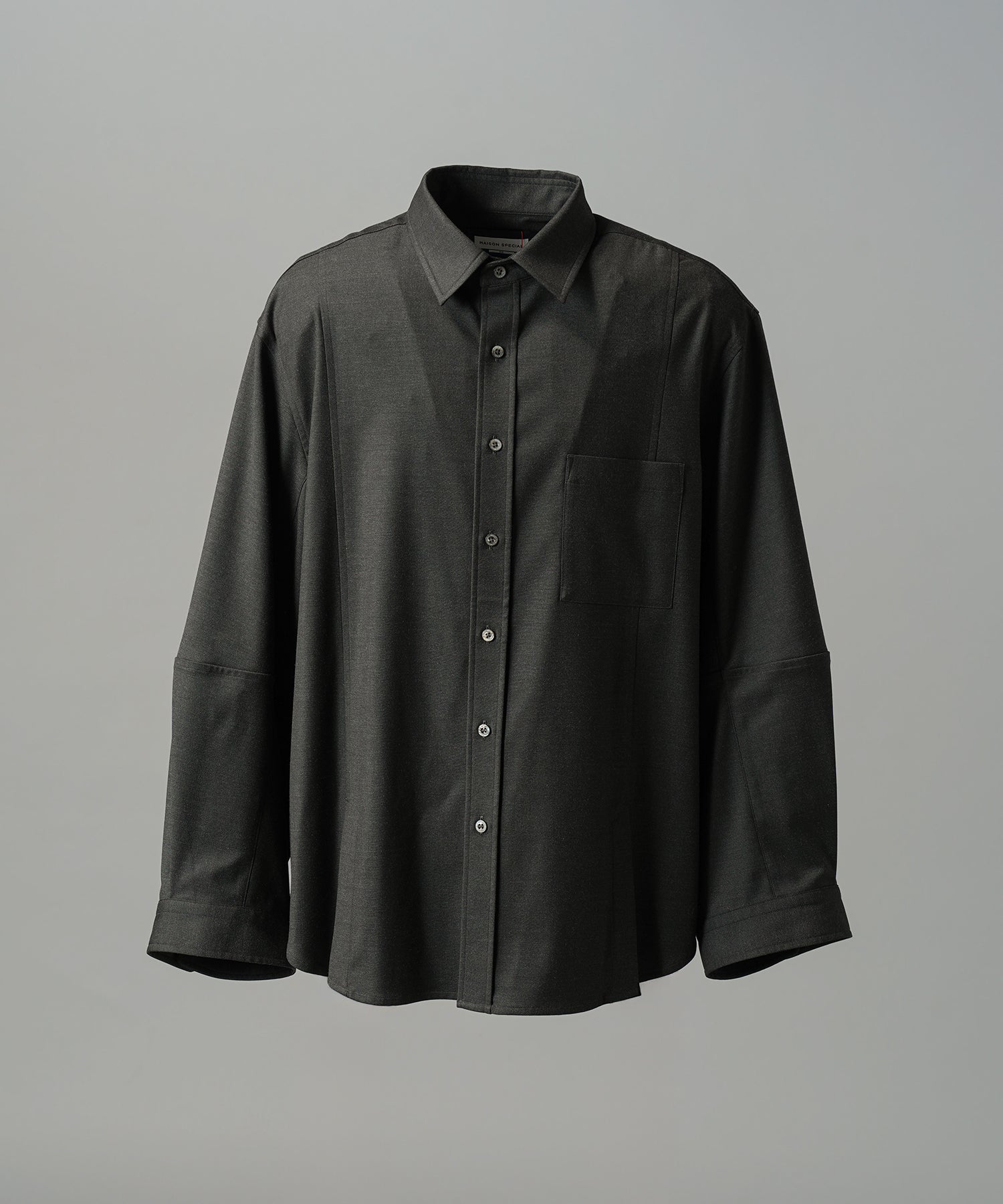 【26AW PRE-ORDER】TW Drapery Gabardine Prime-Over Ovoid Sleeve Shirt