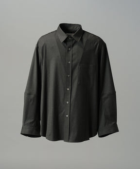 【26AW PRE-ORDER】TW Drapery Gabardine Prime-Over Ovoid Sleeve Shirt