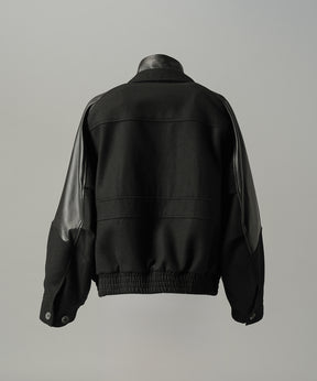 【26AW PRE-ORDER】シープレザーメルトンコンビプライムオーバーレイヤリングダブルブルゾン
