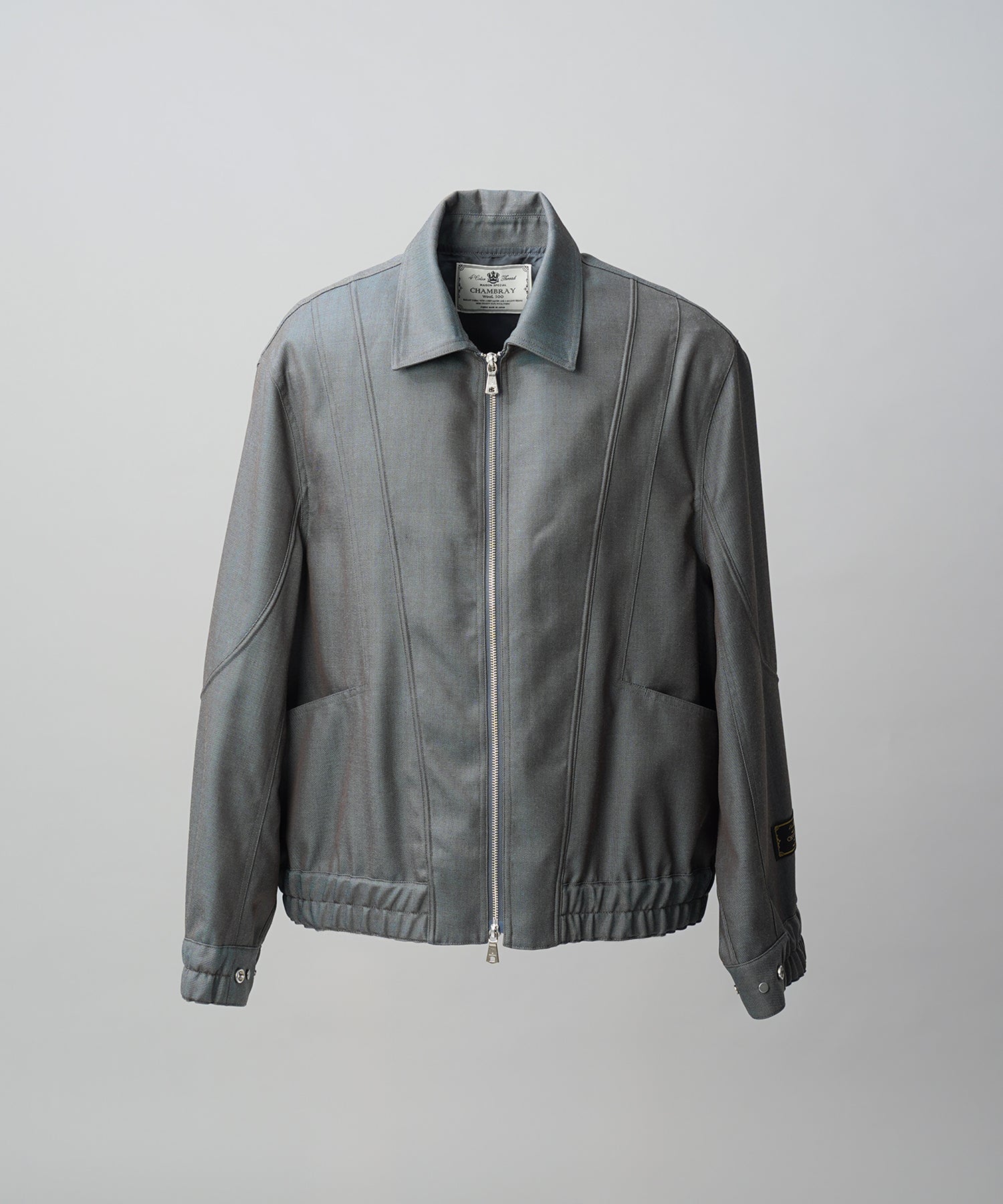 4 Colors Chambray Washable Wool Prime-Over Blouson