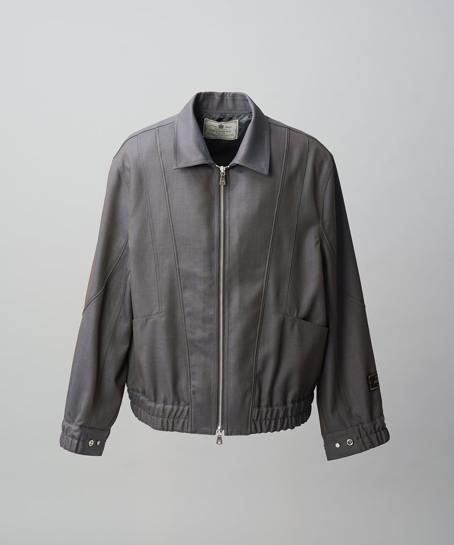 4 Colors Chambray Washable Wool Prime-Over Blouson