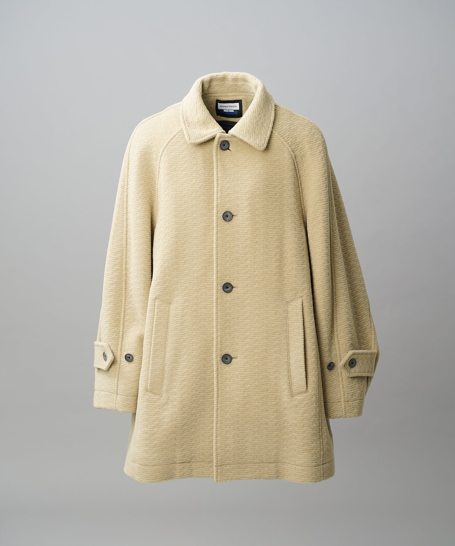 【26AW PRE-ORDER】【イタリアンデッドストックファブリック】プライムオーバーラグランスリーブハーフコート