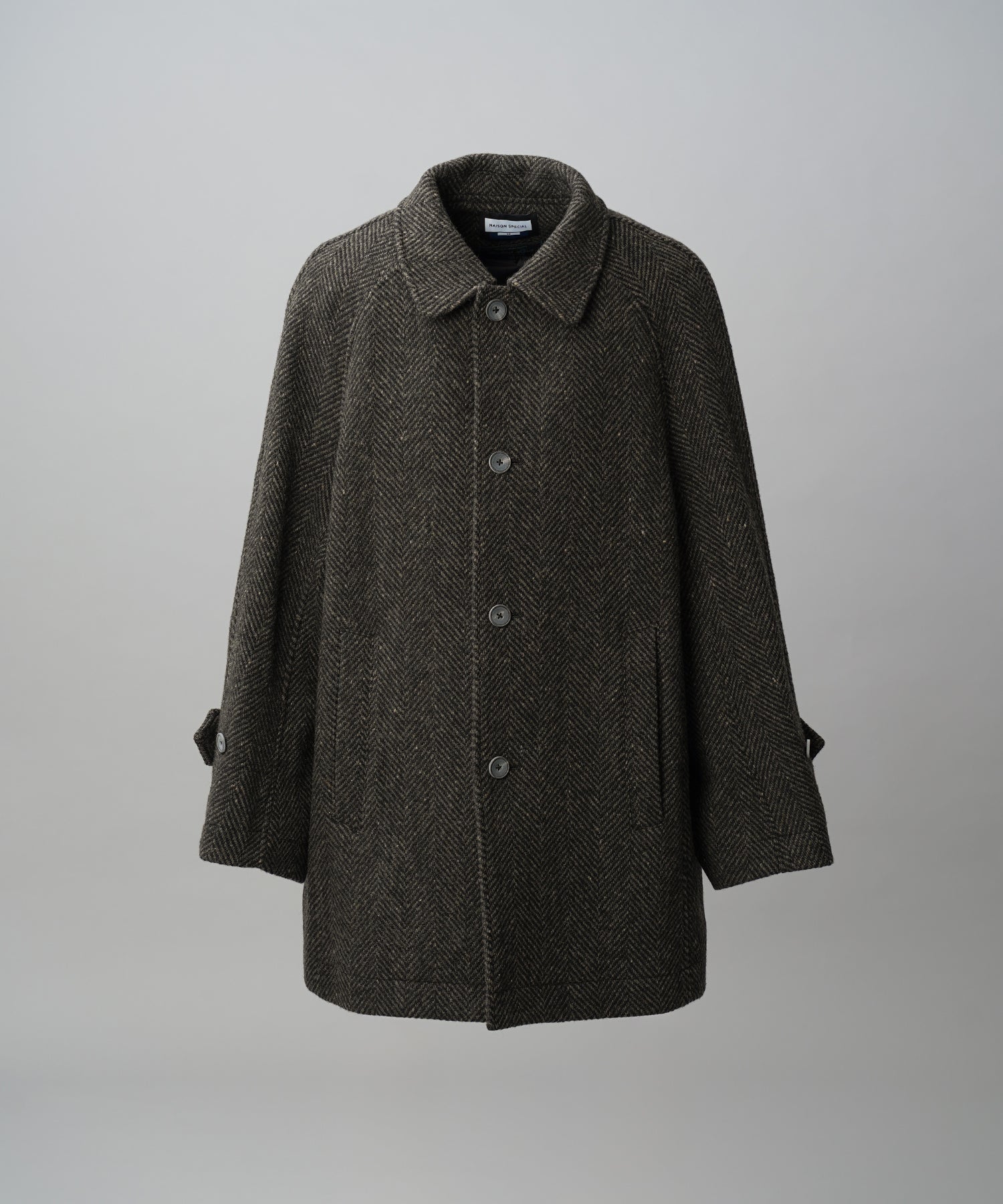 【26AW PRE-ORDER】【イタリアンデッドストックファブリック】プライムオーバーラグランスリーブハーフコート