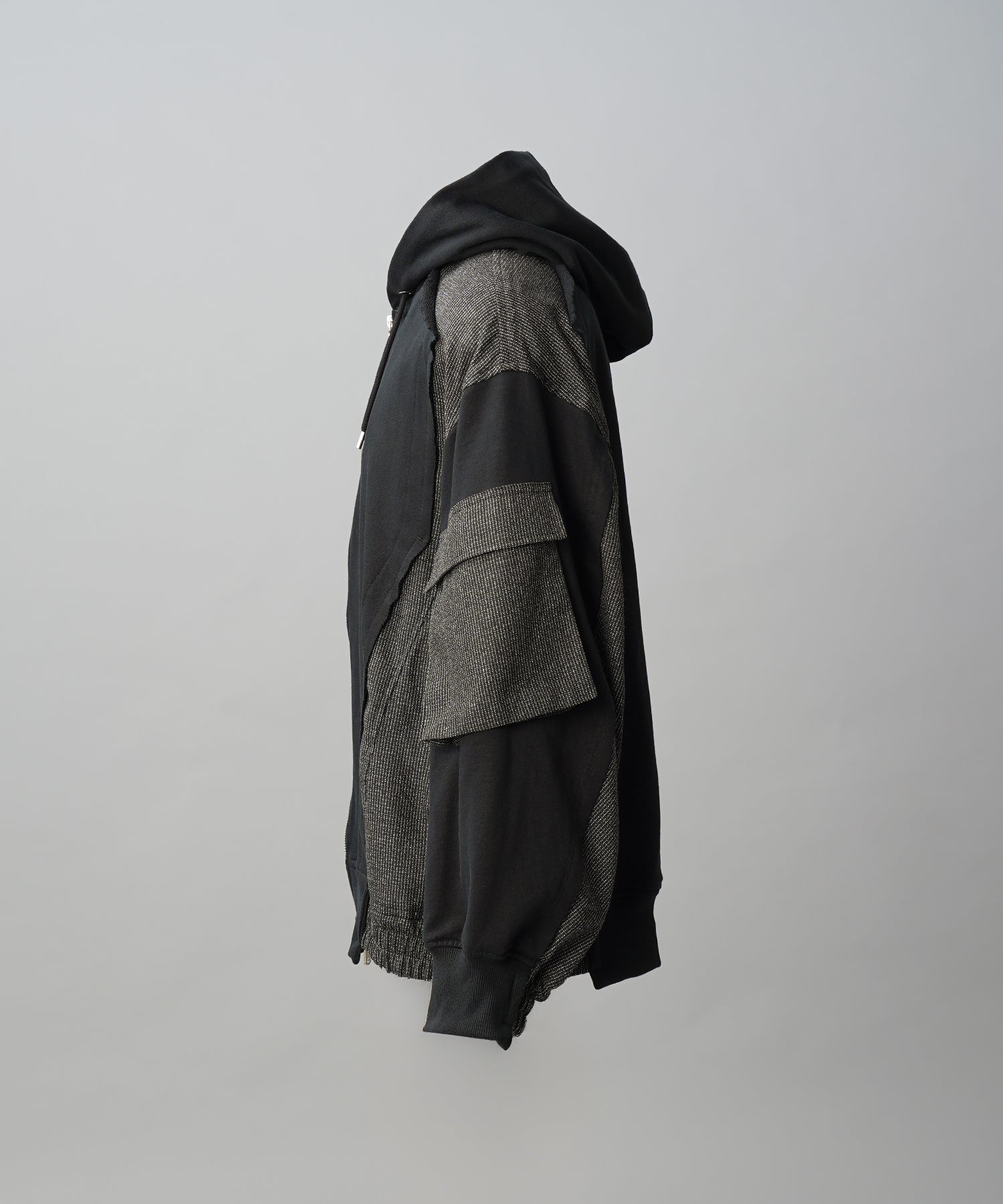 【26AW PRE-ORDER】異素材ドッキングプライムオーバージップパーカー