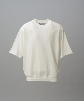 【26SS PRE-ORDER】Birdseye Jersey Mesh Prime-Over Henry Neck Short-sleeved T-shirt