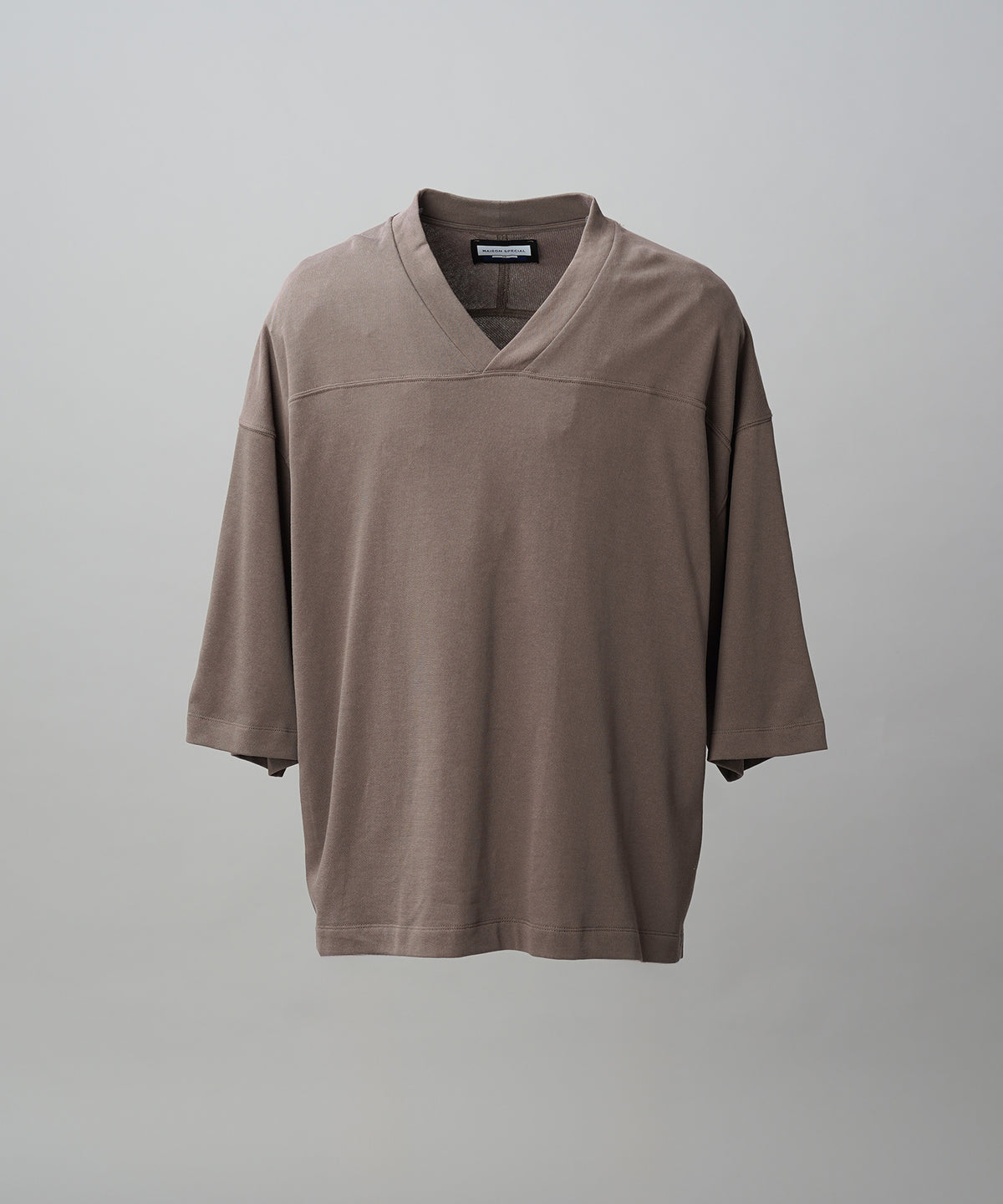 [26SS PRE-ORDER]Birdseye Jersey Mesh Prime-Over Henry Neck Short-sleeved T-shirt