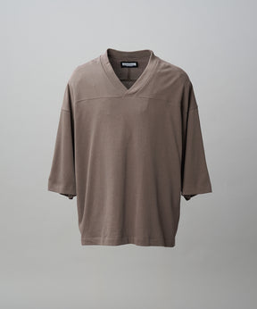 【26SS PRE-ORDER】Birdseye Jersey Mesh Prime-Over Henry Neck Short-sleeved T-shirt