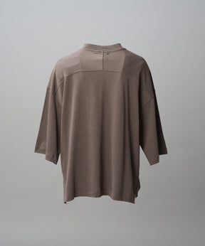 【26SS PRE-ORDER】Birdseye Jersey Mesh Prime-Over Henry Neck Short-sleeved T-shirt