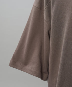 【26SS PRE-ORDER】Birdseye Jersey Mesh Prime-Over Henry Neck Short-sleeved T-shirt