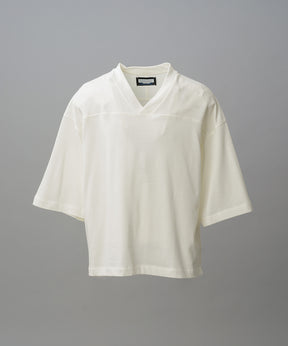 【26SS PRE-ORDER】Birdseye Jersey Mesh Prime-Over Henry Neck Short-sleeved T-shirt