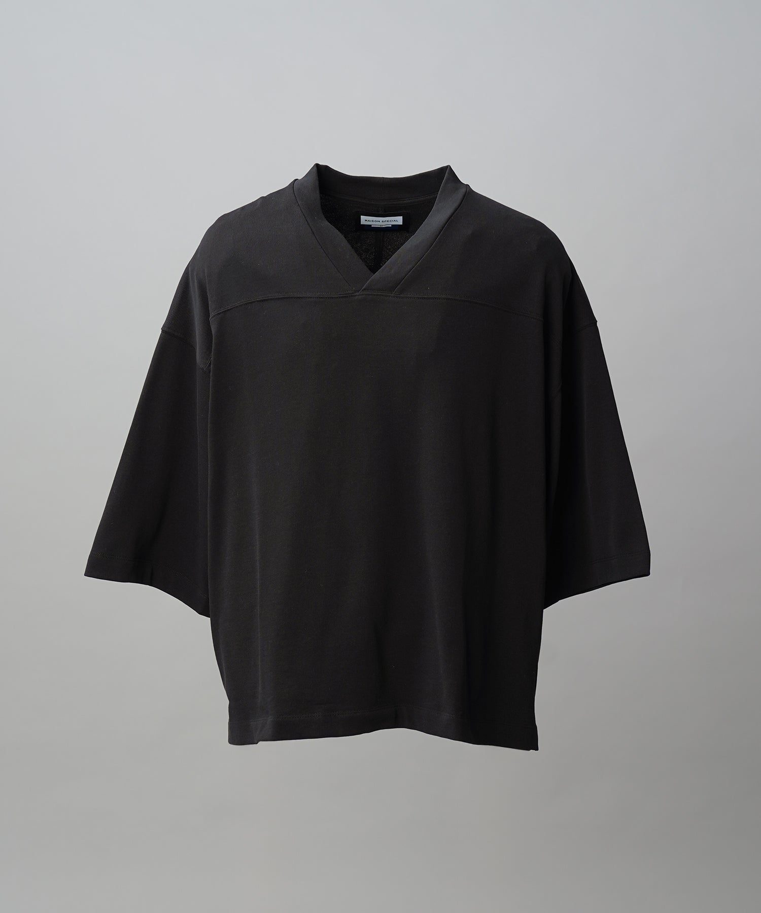 【26SS PRE-ORDER】Birdseye Jersey Mesh Prime-Over Henry Neck Short-sleeved T-shirt