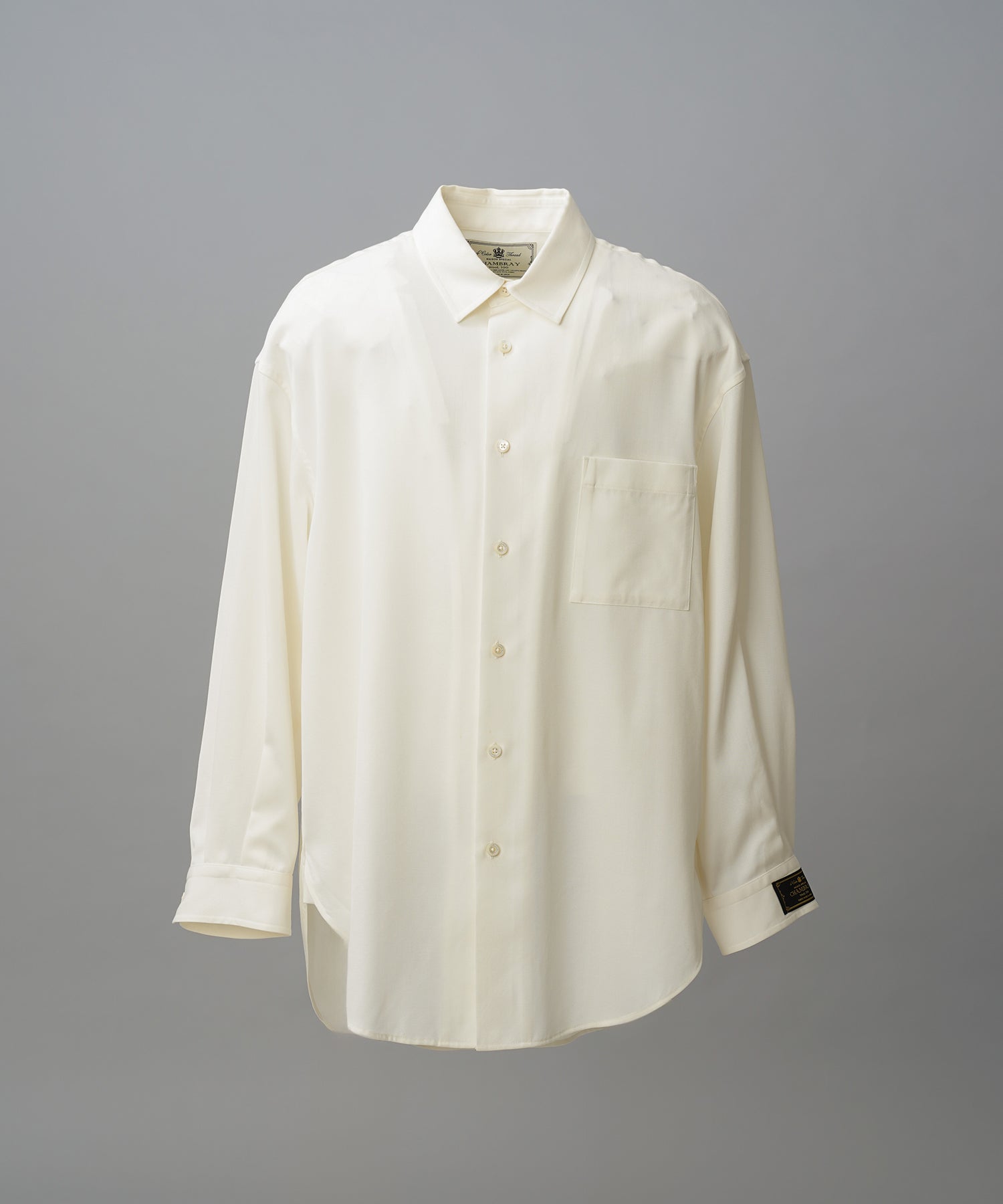 4 Colors Chambray Washable Wool Prime-Over Regular Collar Shirt Coat