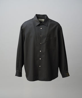 4 Colors Chambray Washable Wool Prime-Over Regular Collar Shirt