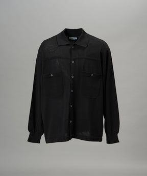 [26SS PRE-ORDER] Airy Striped Gabardine Prime-Over Short-sleeved Shirt