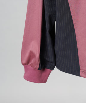【26aw PRE-ORDER】纯棉巴尔法蕾丝超领亨利领长袖针织T恤