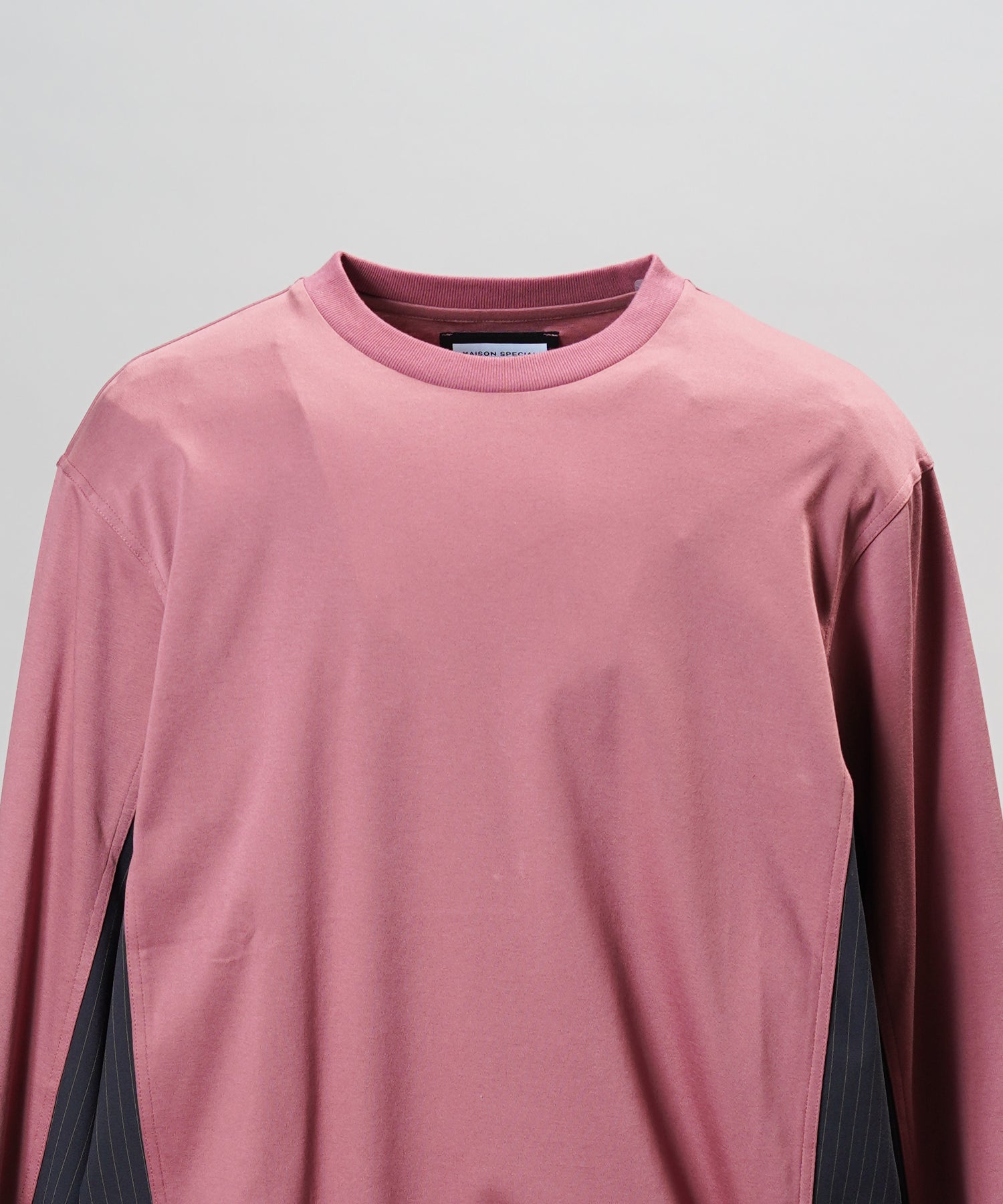 【26aw PRE-ORDER】纯棉巴尔法蕾丝超领亨利领长袖针织T恤