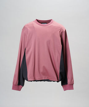 【26aw PRE-ORDER】纯棉巴尔法蕾丝超领亨利领长袖针织T恤