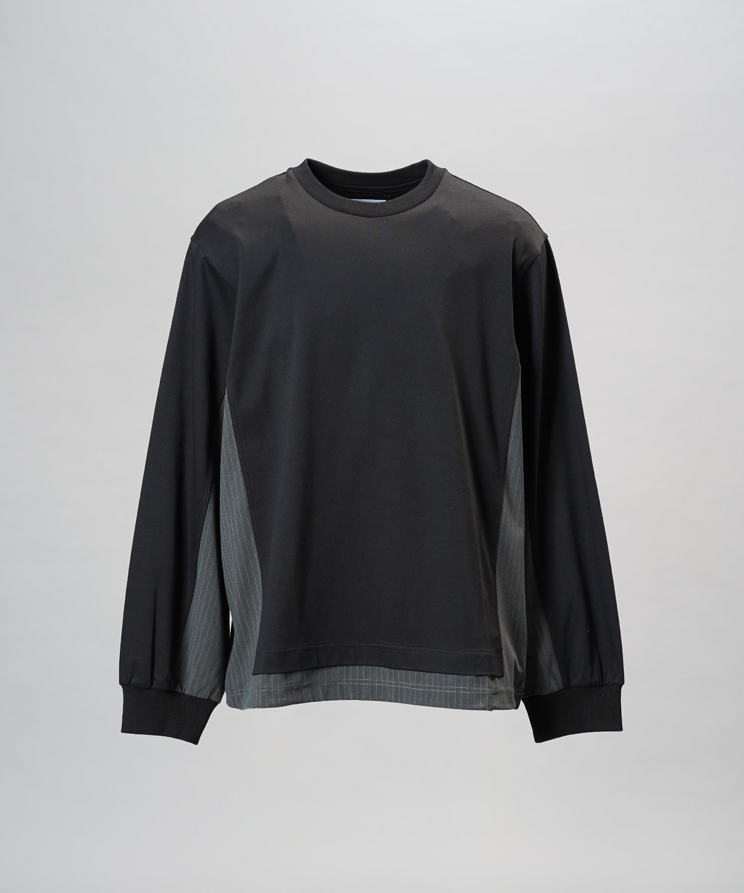 【26aw PRE-ORDER】纯棉巴尔法蕾丝超领亨利领长袖针织T恤