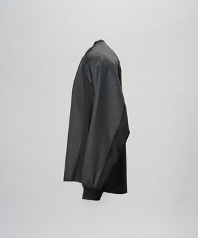 【26aw PRE-ORDER】纯棉巴尔法蕾丝超领亨利领长袖针织T恤