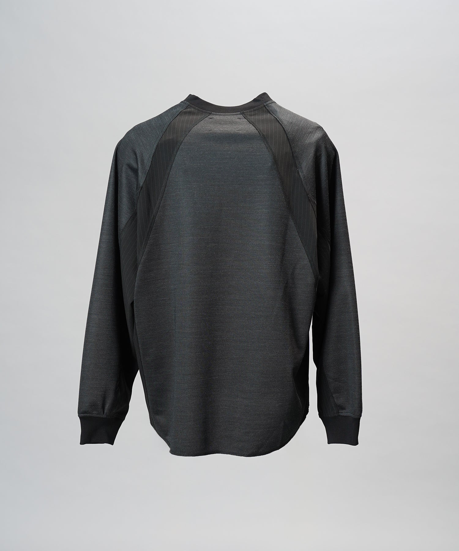 【26aw PRE-ORDER】纯棉巴尔法蕾丝超领亨利领长袖针织T恤