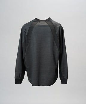 【26aw PRE-ORDER】纯棉巴尔法蕾丝超领亨利领长袖针织T恤