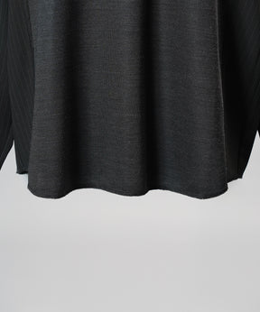 【26aw PRE-ORDER】纯棉巴尔法蕾丝超领亨利领长袖针织T恤