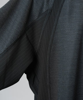 【26aw PRE-ORDER】纯棉巴尔法蕾丝超领亨利领长袖针织T恤