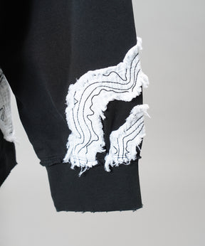 [26AW PRE-ORDER] Cotton Balfa Lace Prime Over Henley Neck Long Sleeve Knit T-shirt