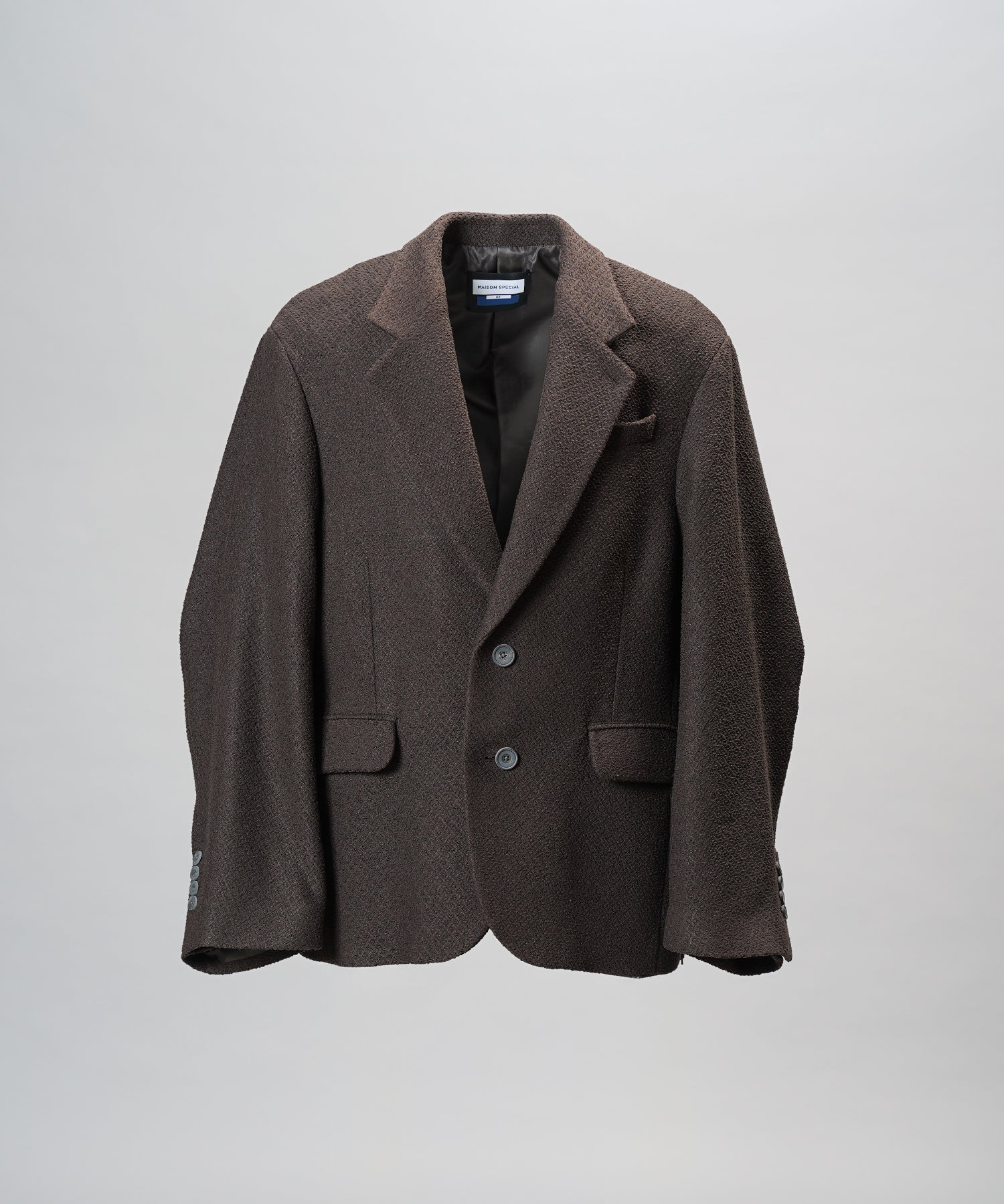 【26aw PRE-ORDER】布艺面料面料翻盖拉链单夹克