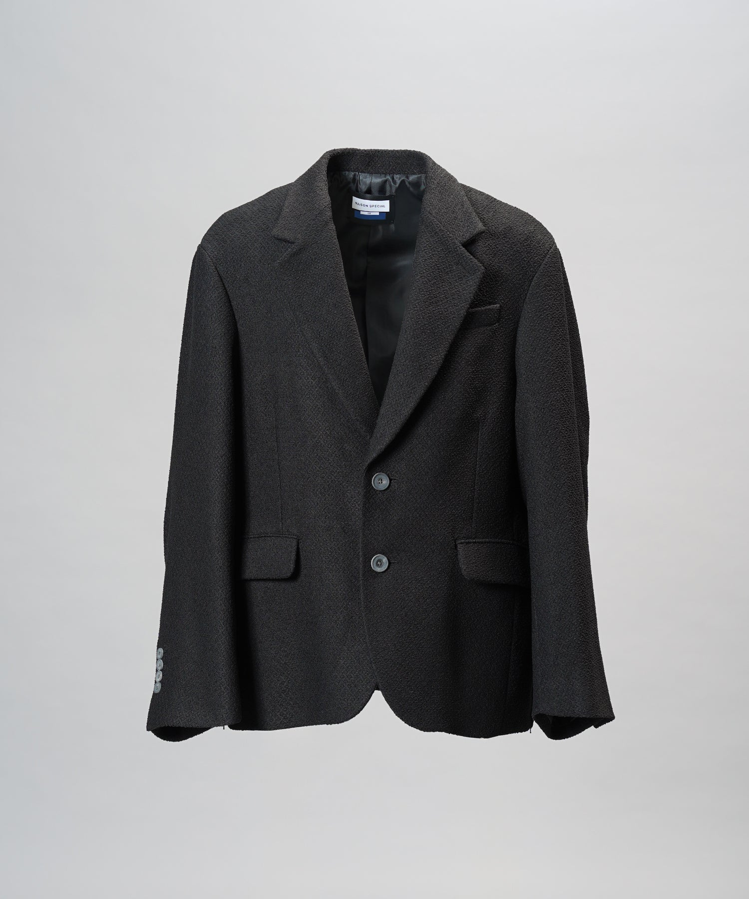 【26aw PRE-ORDER】布艺面料面料翻盖拉链单夹克