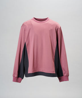 【26aw PRE-ORDER】纯棉巴尔法蕾丝超领亨利领长袖针织T恤