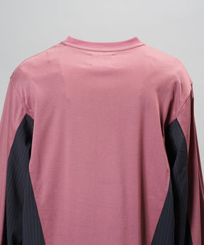 【26aw PRE-ORDER】纯棉巴尔法蕾丝超领亨利领长袖针织T恤