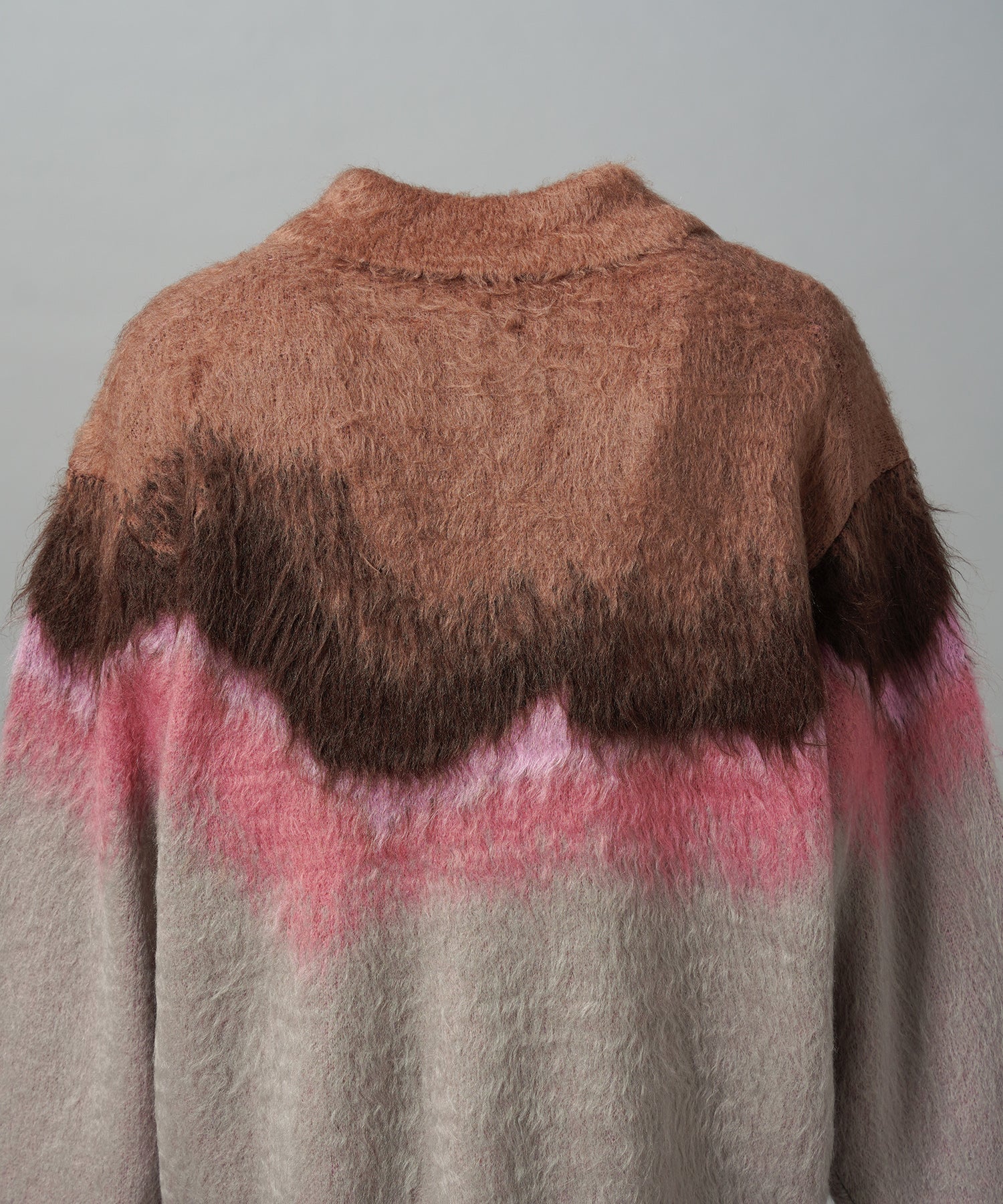 【26AW PRE-ORDER】グラデーションエアリーシャギープライムオーバーニットポロシャツ