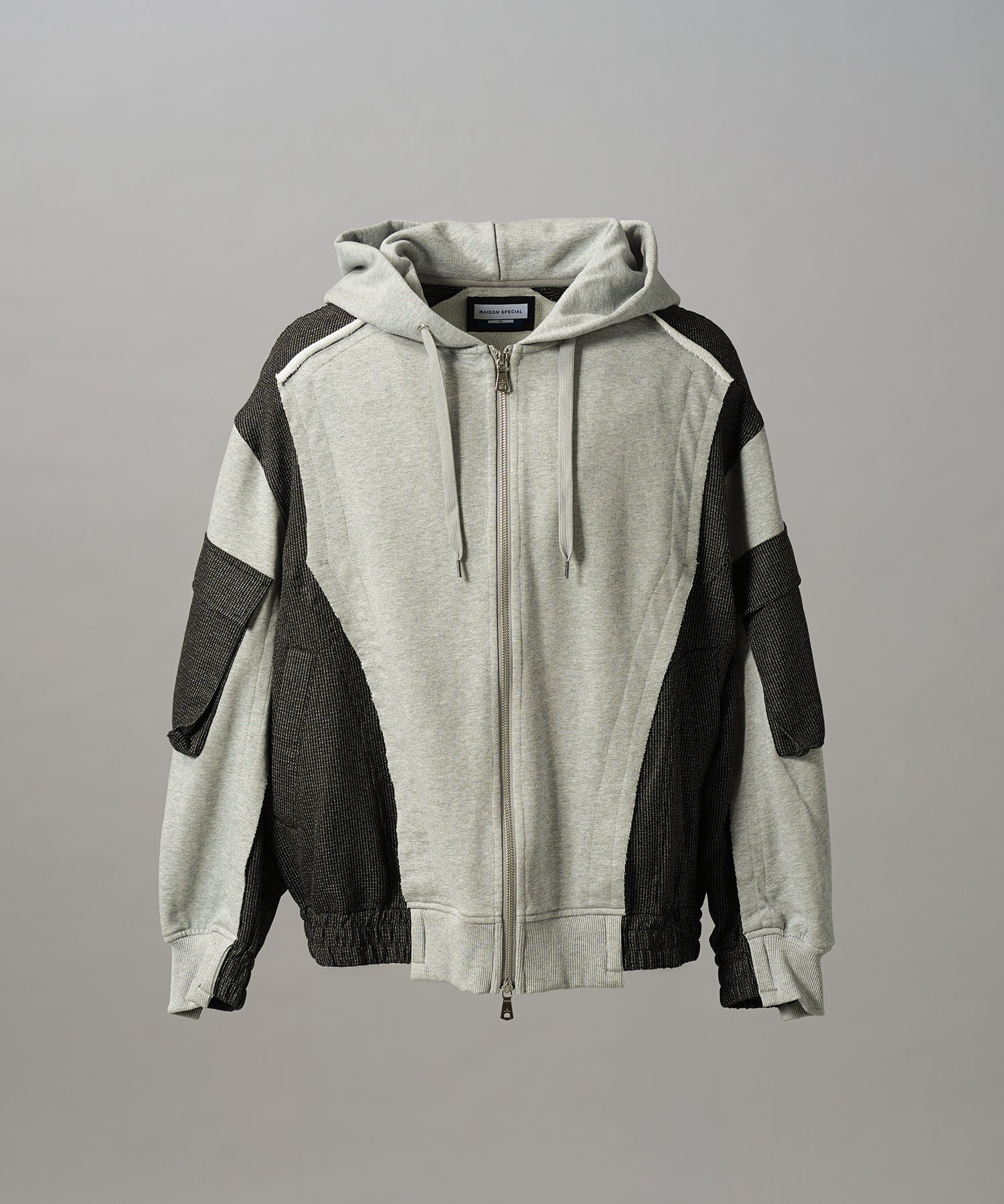【26AW PRE-ORDER】異素材ドッキングプライムオーバージップパーカー