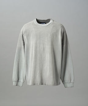 【26AW PRE-ORDER】코튼 발파 레이스 프라임 오버 헨리 넥 롱 슬리브 니트 T셔츠