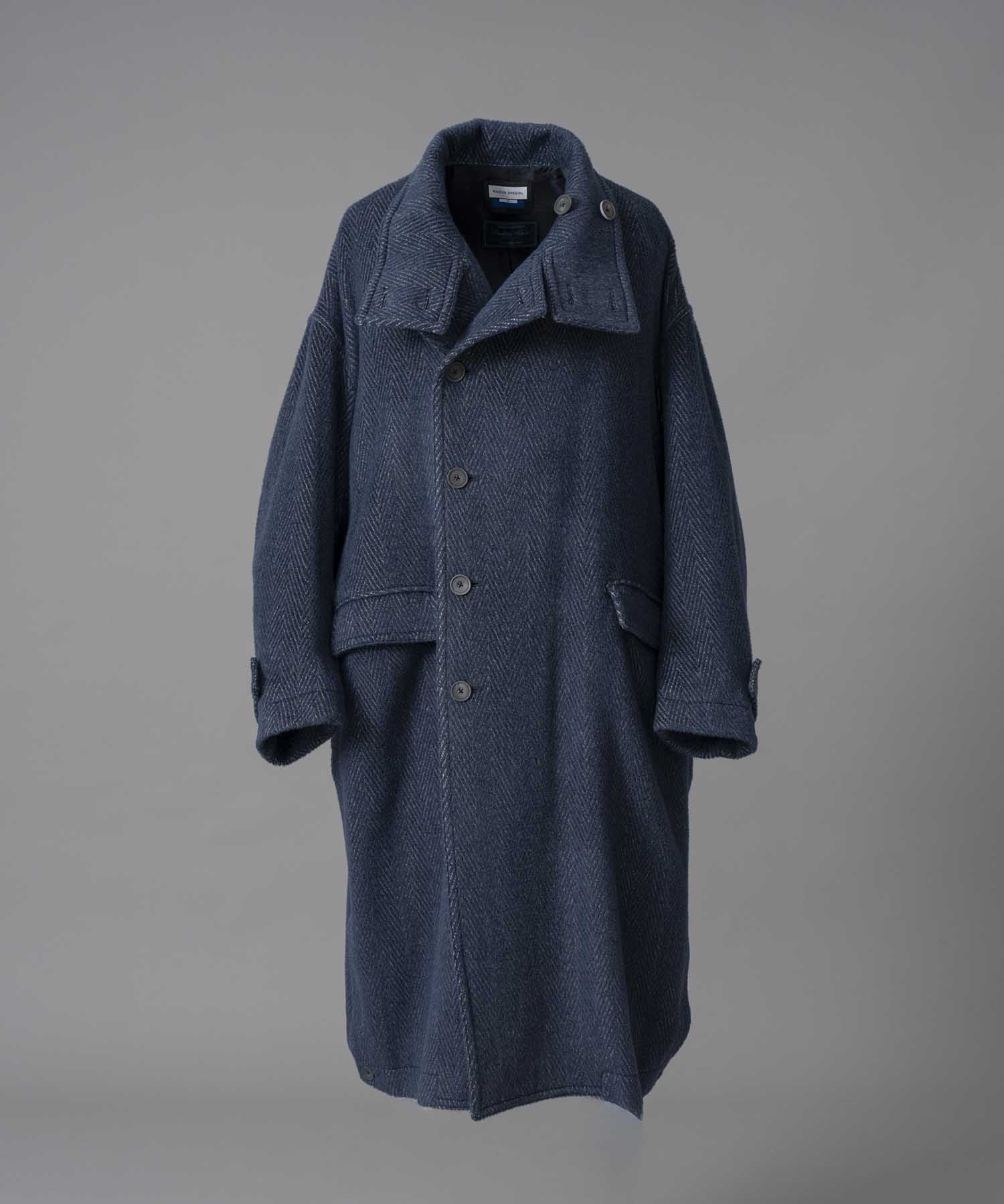 [9/27 (Fri) 12:00 Sales Start] [Italian Dead Stock Fabric] Prime-Over Stand Collar Coat