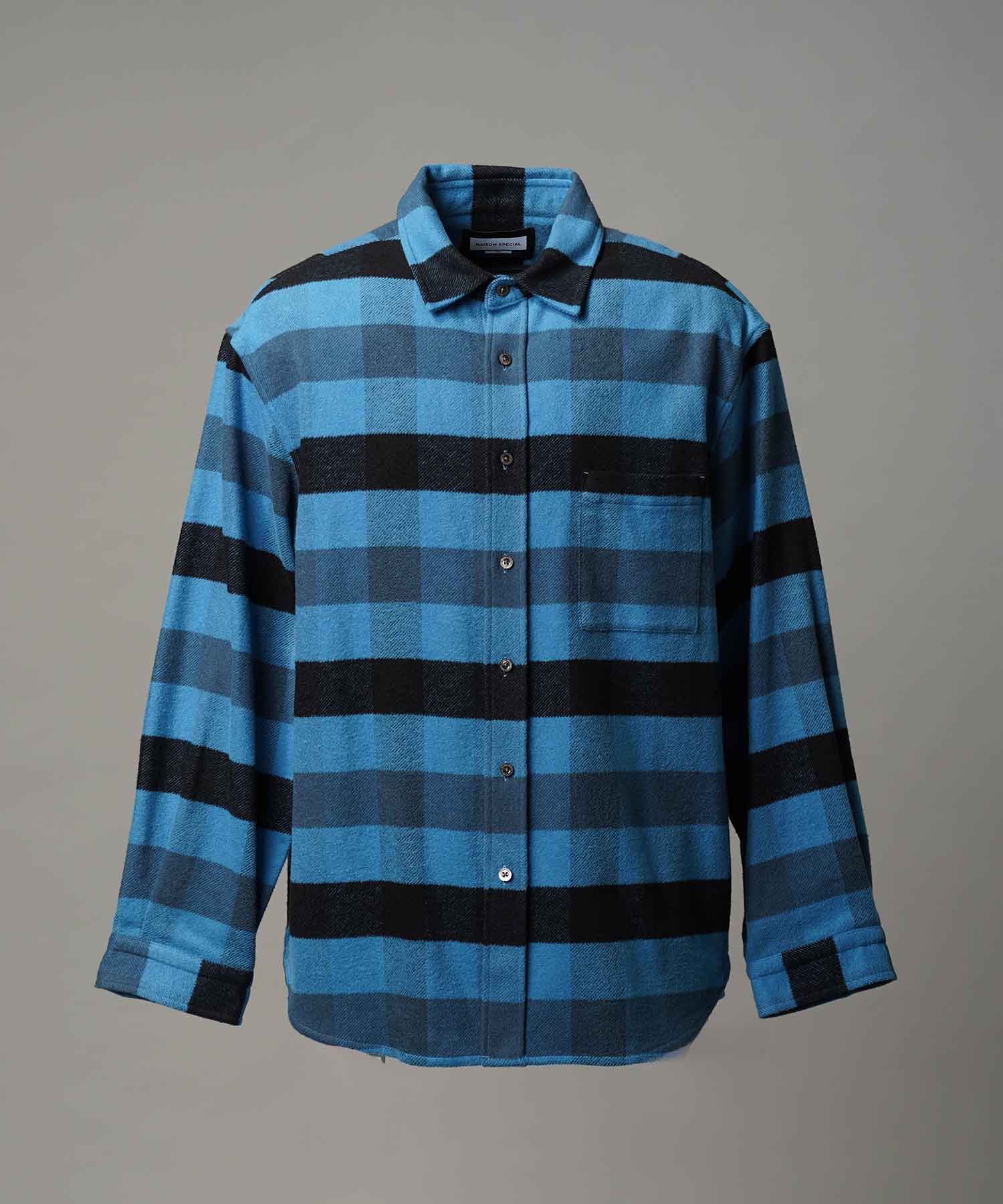 [意大利死库织物]原始的常规领绒布衬衫