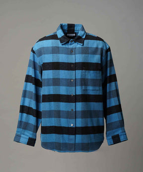 [意大利死库织物]原始的常规领绒布衬衫