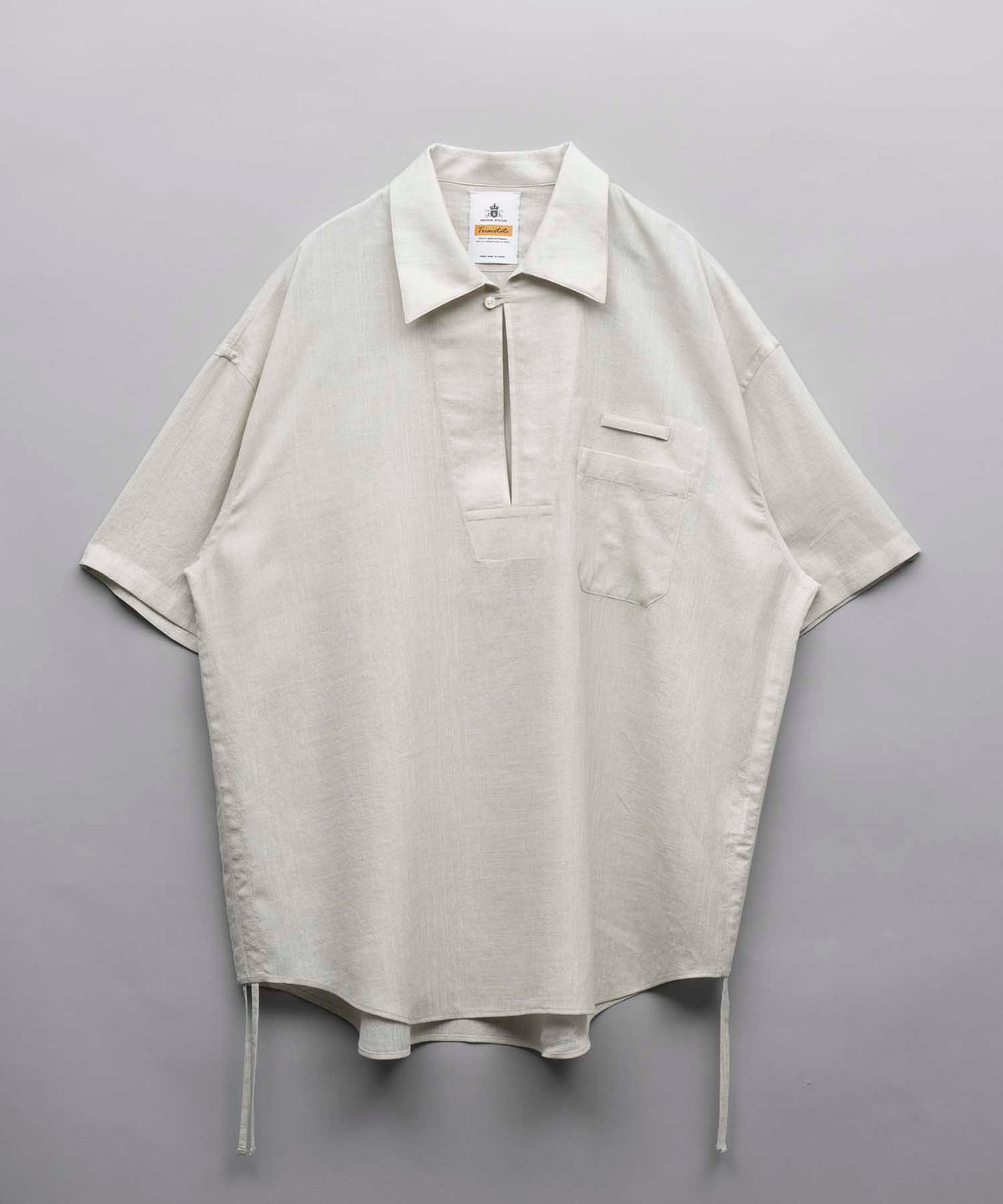 【24SS PRE-ORDER】Calendering Triacetate Dress-Over Short Sleeve Pullover Work Shirt