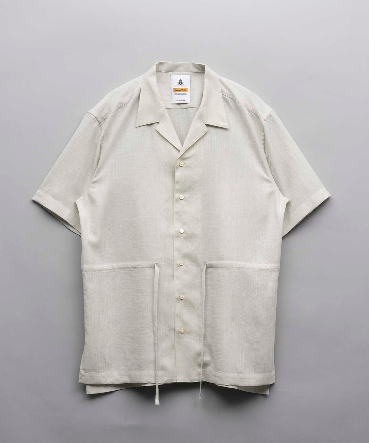 【24SS PRE-ORDER】Calendering Triacetate Dress-Over Short Sleeve Open Collar Shirt