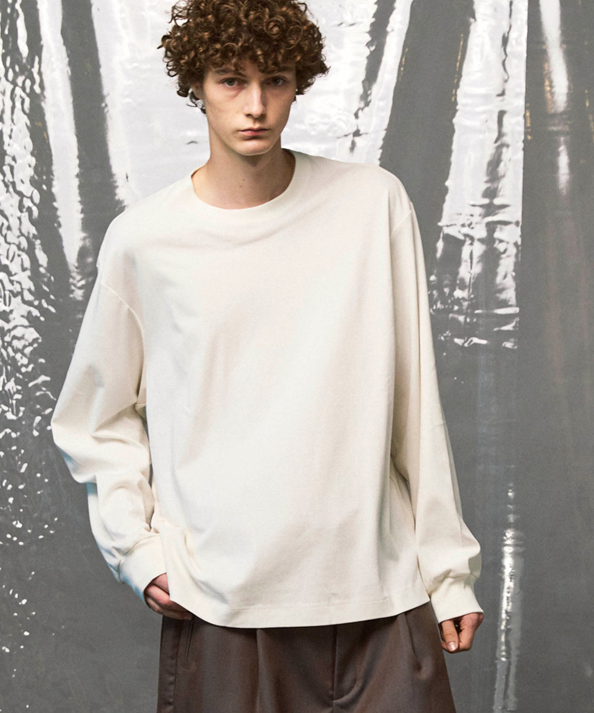 【EX】Prime-Over Smooth Crew Neck Long Sleeve T-Shirt