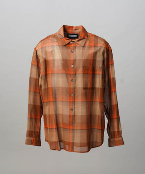 Prime-Over Cotton Organdy 일반 칼라 셔츠를 확인하십시오