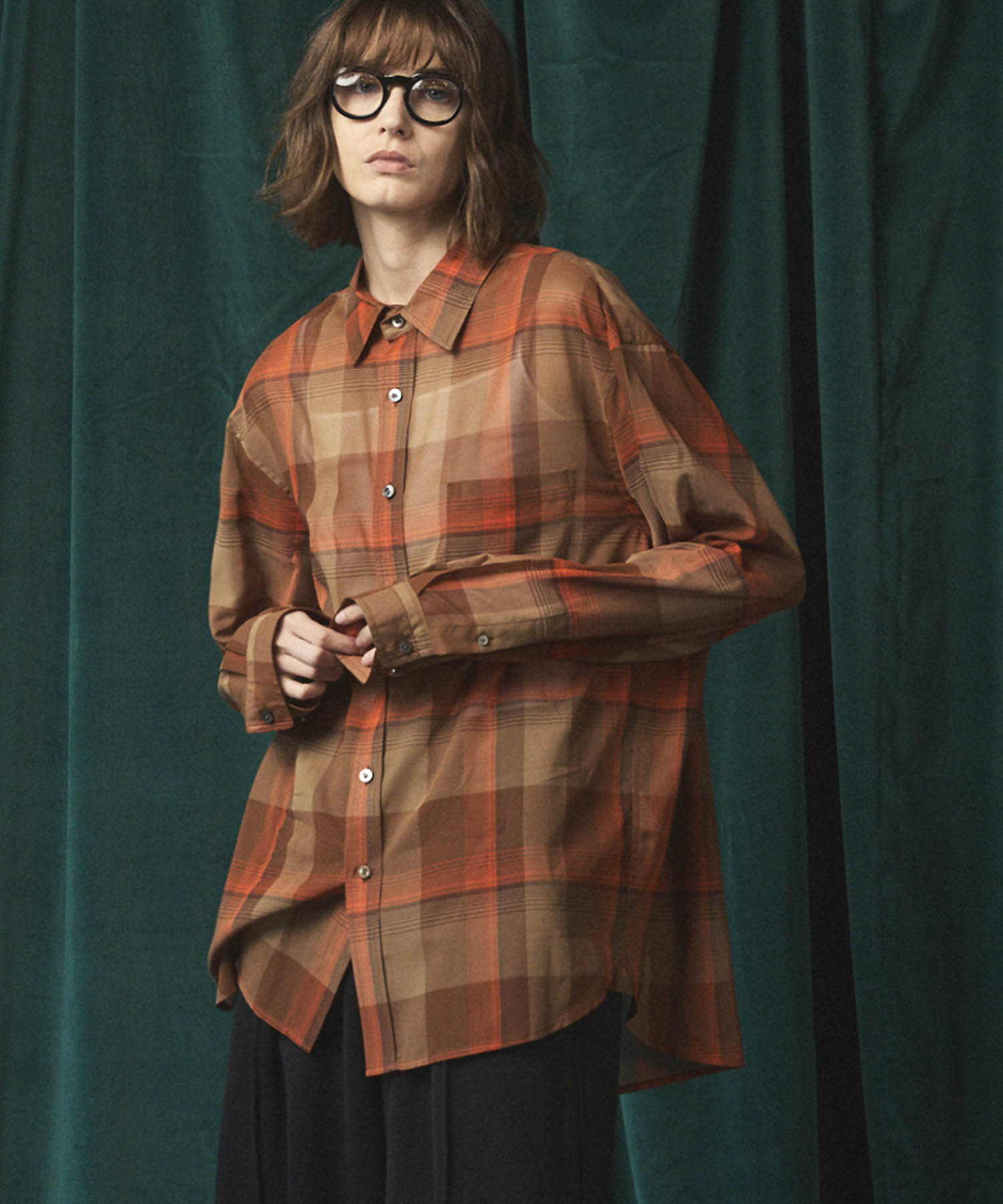 Prime-Over Cotton Organdy 일반 칼라 셔츠를 확인하십시오