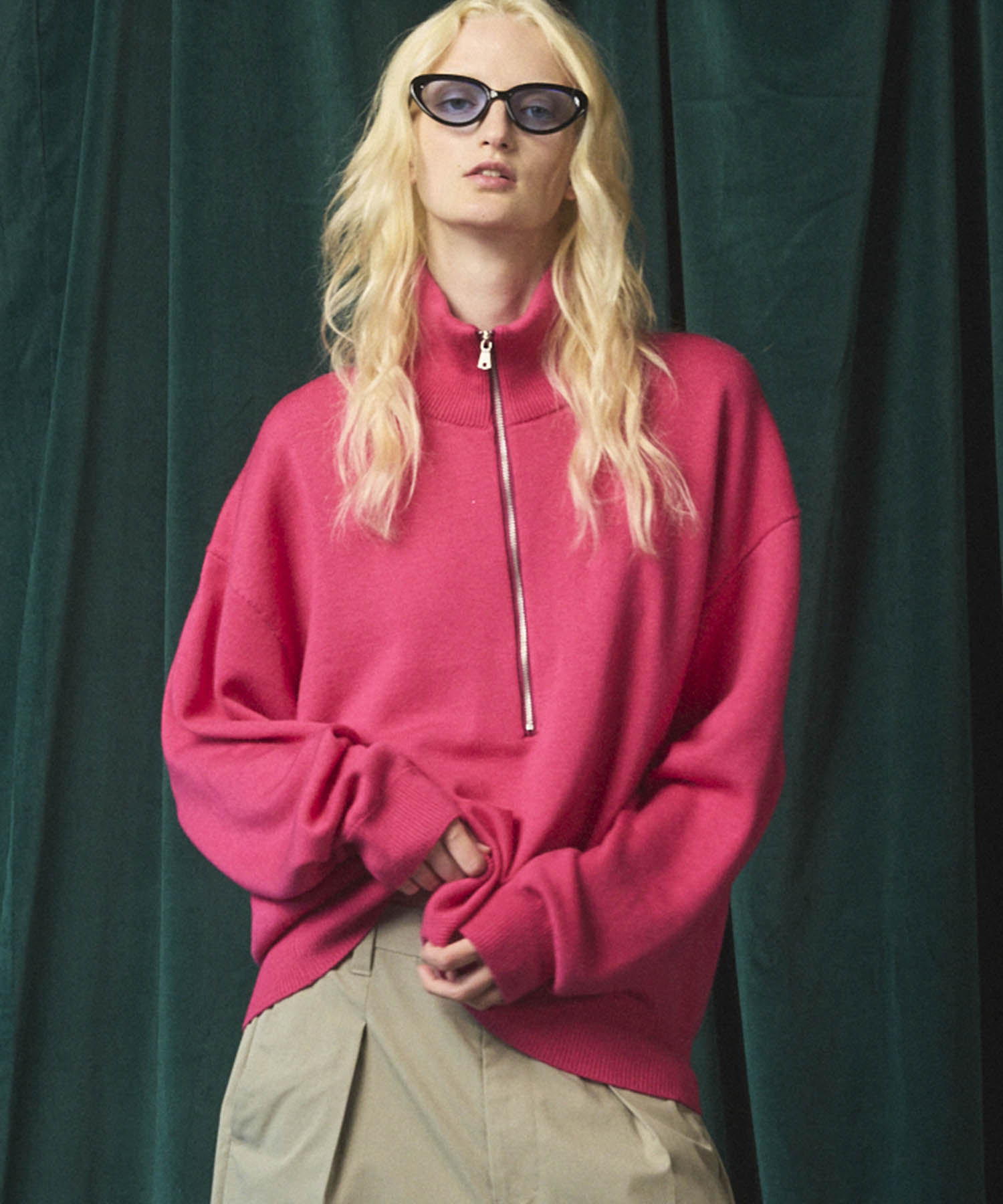 [25AW PRE-ORDER] Cashfeel Extra Fine Merino Wool Prime-Over Half Zip Knit Pullover