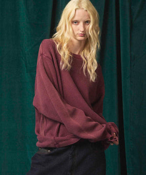 Prime-Over Crew Neck Long Sleeve Waffle T-Shirt