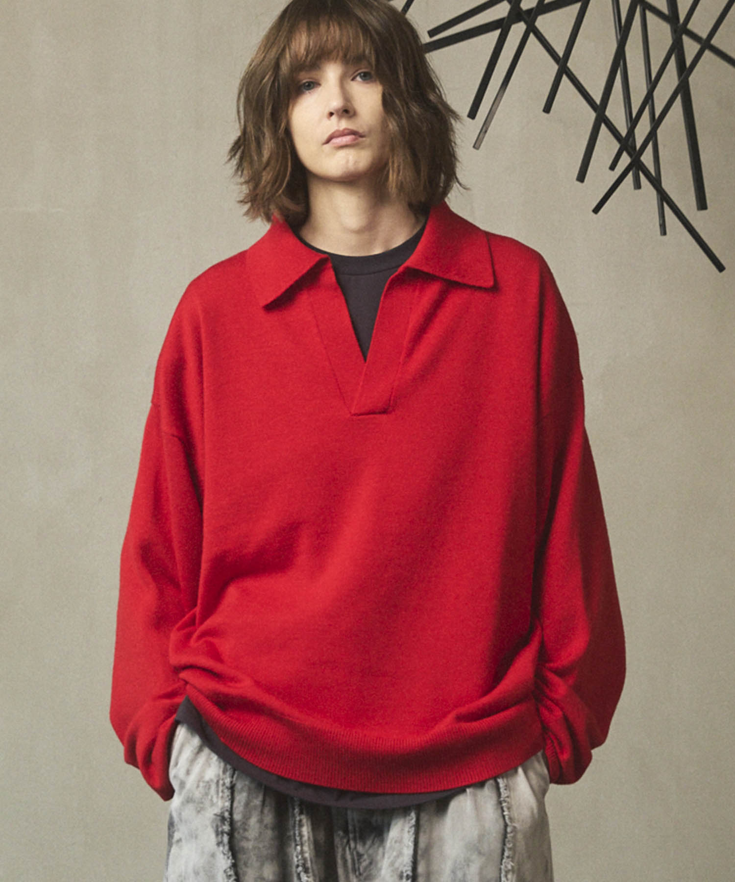 [25AW PRE-ORDER] Cashfeel Extra Fine Merino Wool Prime-Over Skipper Knit Pullover