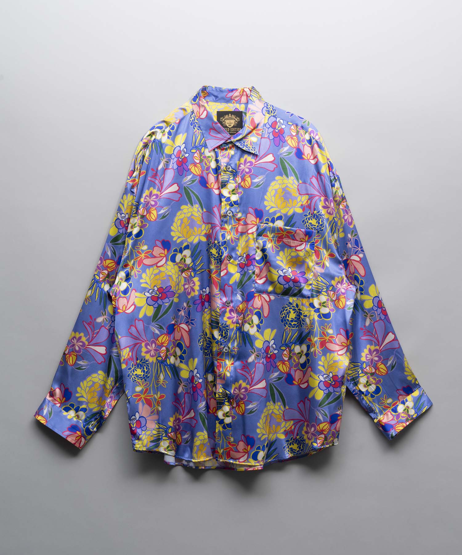 【Italian Dead Stock Fabric】Silk Prime-Over Regular Collar Shirt