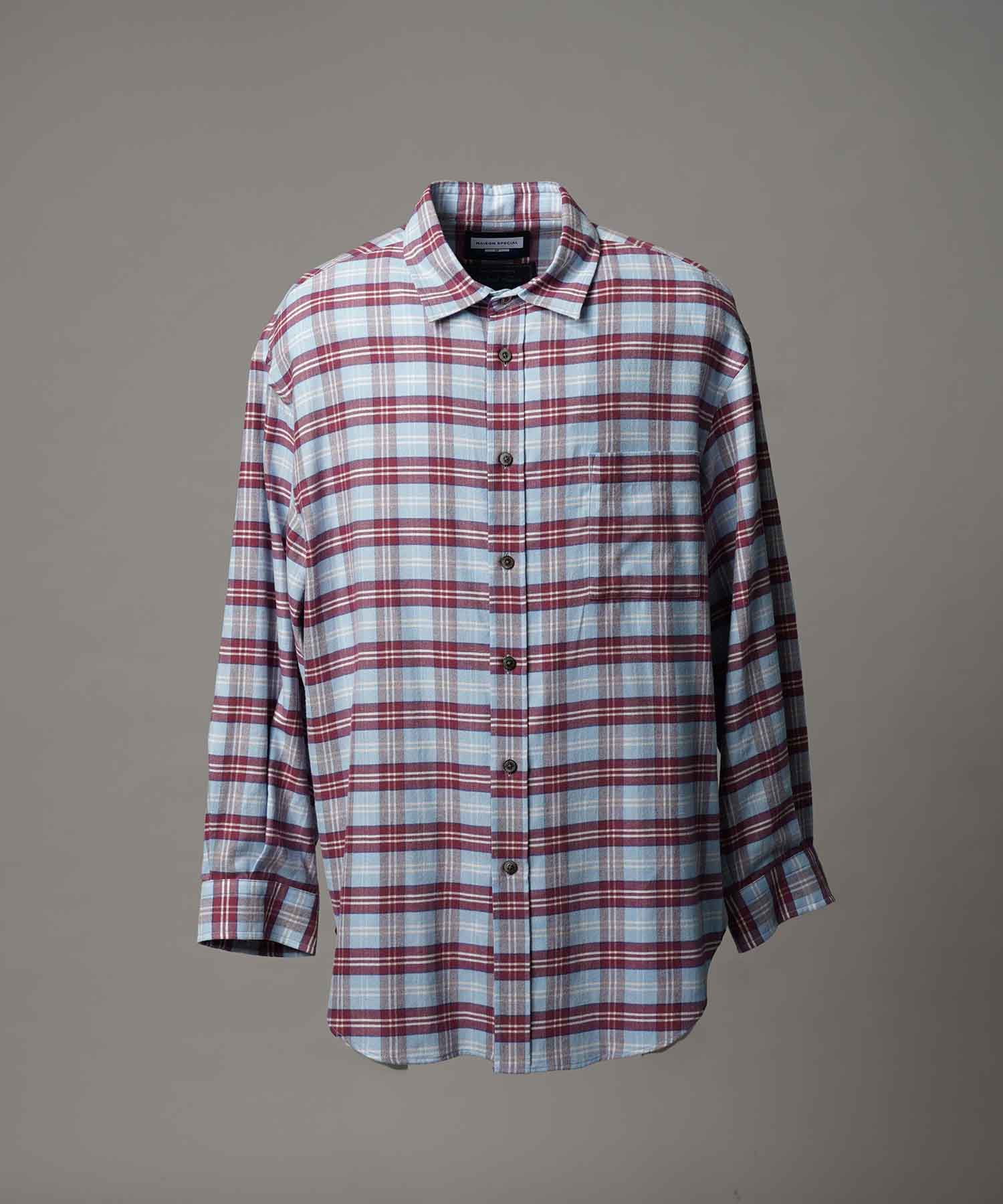 [意大利死库织物] Prime-Over常规衣领衬衫外套