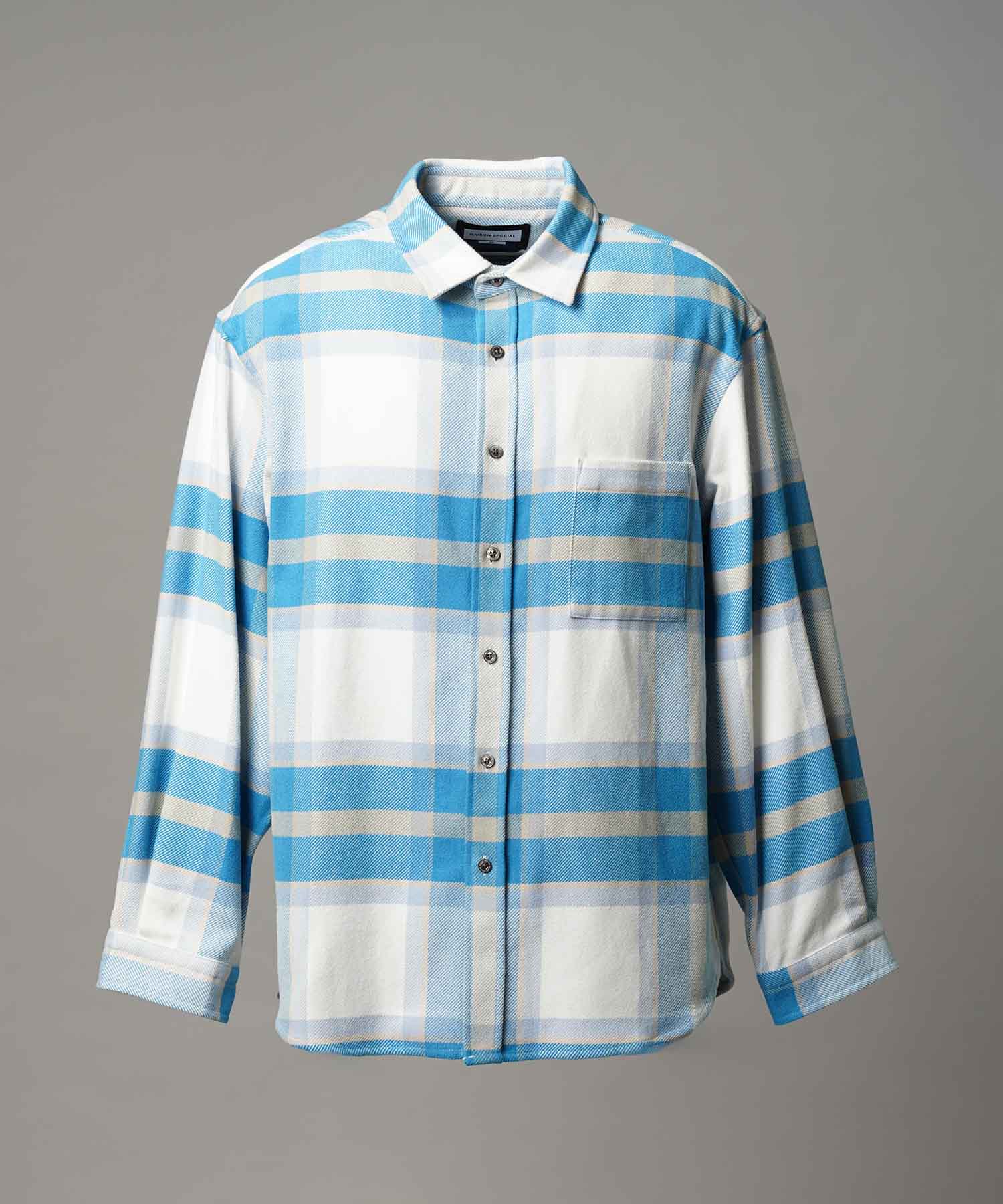 [意大利死库织物]原始的常规领绒布衬衫