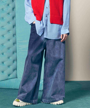 Hyper Wide Denim Buggy Pants